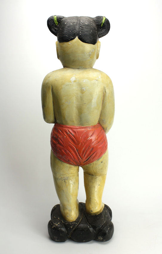 Old Thai Statue of Little Girl, circa 1960s-1970s, 65cm high - farangshop-co