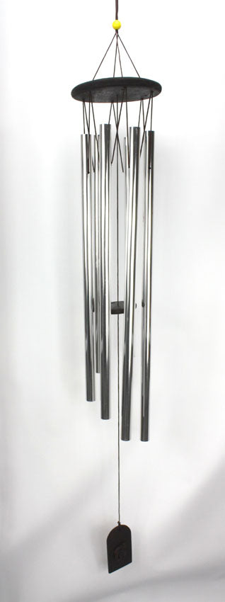 Metal wind chimes, Jumbo Extra Large Size 140cm long, 6 x Silver Aluminium Tubes - farangshop-co