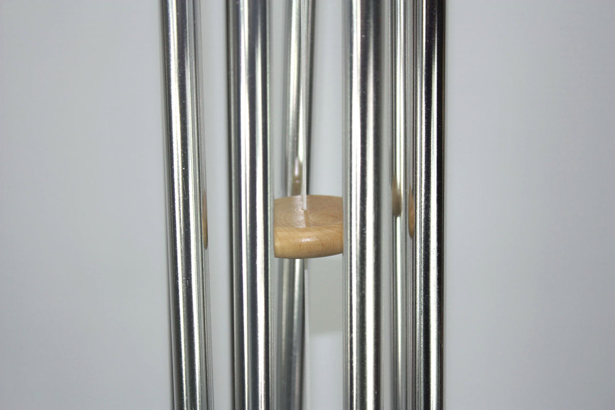Metal wind chimes, Large Size 85cm long, 8 x Silver Aluminium Tubes - farangshop-co