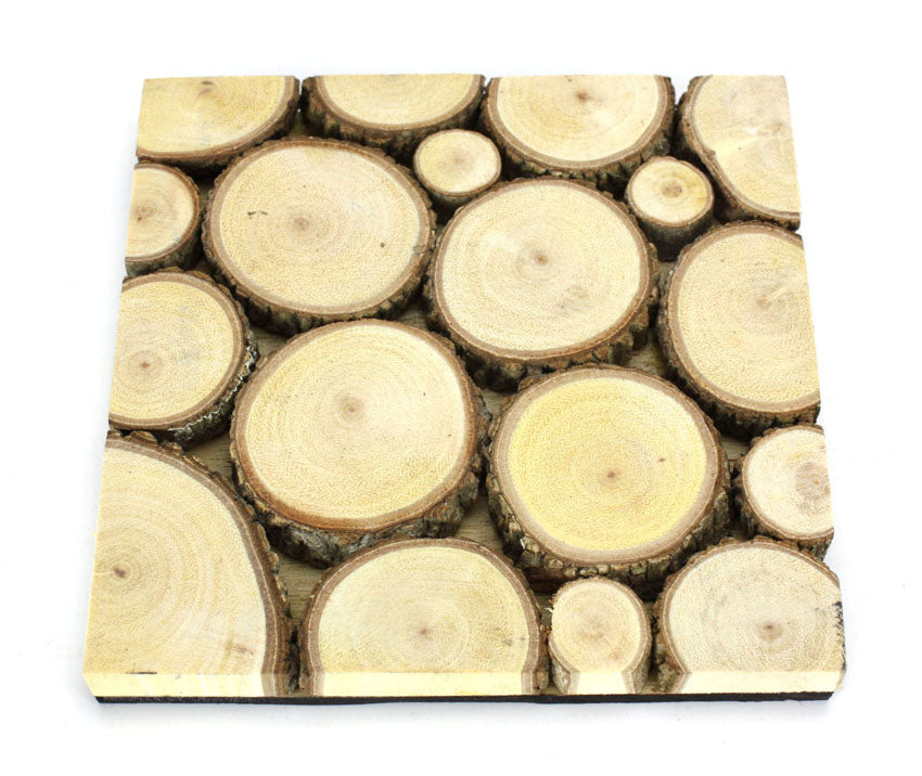 Set of 4 Tamarind Wood Drinks Mat - Coasters - natural version. - farangshop-co