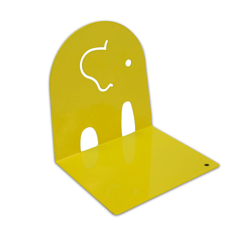 Metal Elephant Bookend - Yellow Colour - farangshop-co